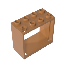 Window 2 x 4 x 3 Frame with Hollow Studs