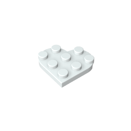 Plate Angled 3 x 3 with Heart Shape