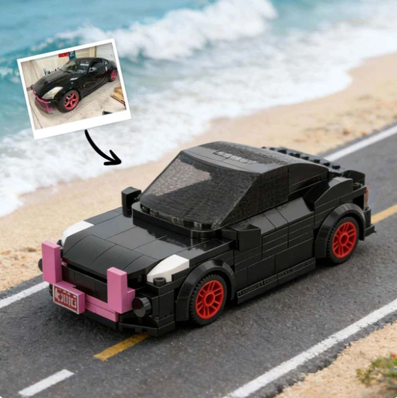 Custom Brick Car Building Set – Handcrafted Sports Car Model (Non-Gobricks brand parts)