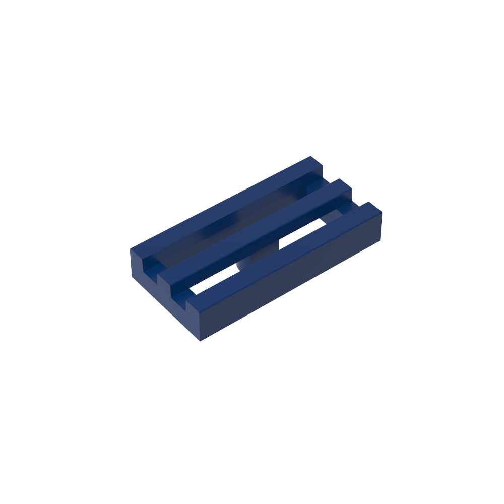 Tile Special 1 x 2 Grille with Bottom Groove