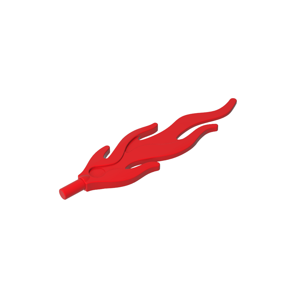 Wave / Flame Rounded Large [Plain]-MyGobricks