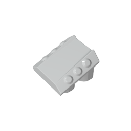 Slope 2 x 2 No Studs, with 3 Side Pistons Raised Edges