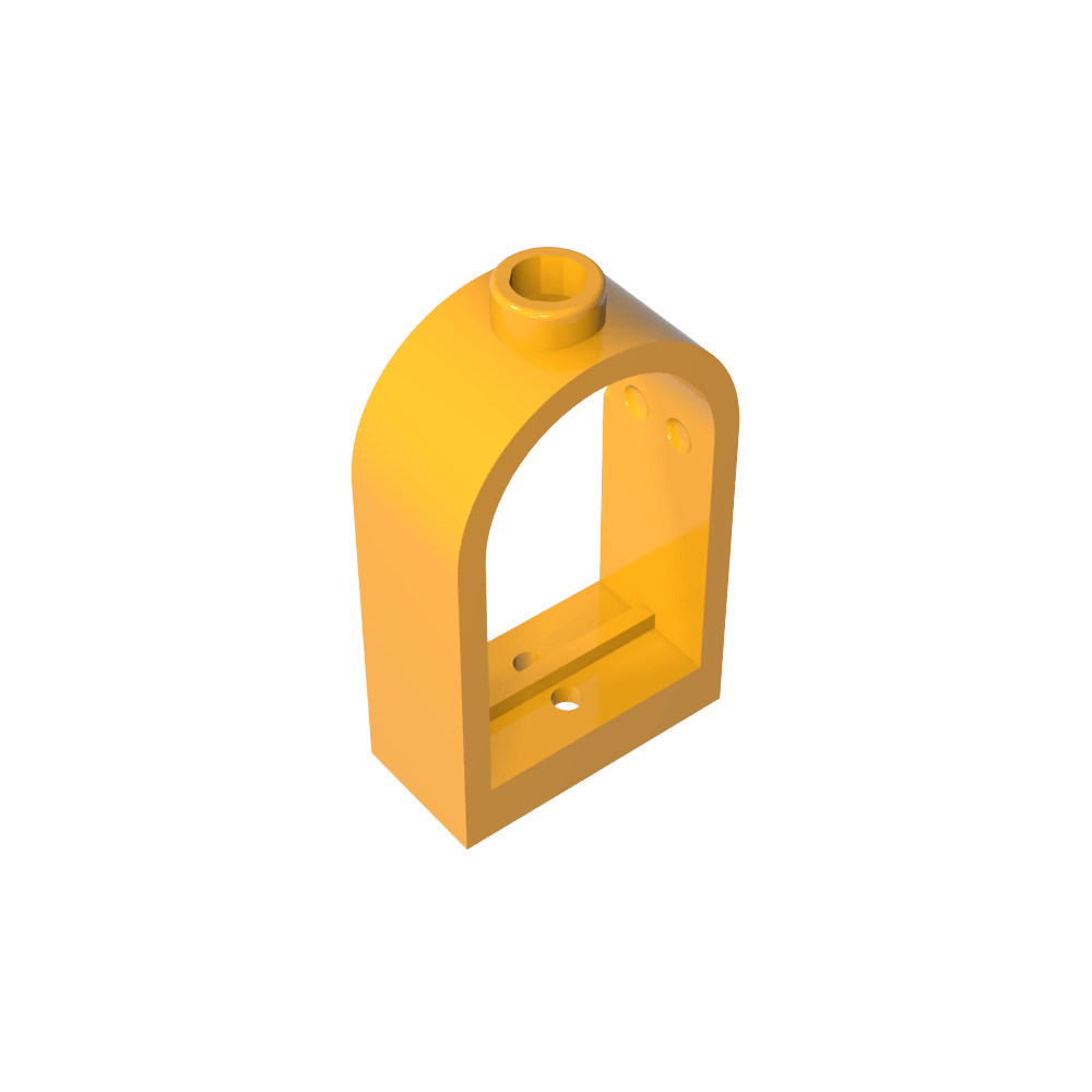 Window 1 x 2 x 2 2/3 with Rounded Top-MyGobricks