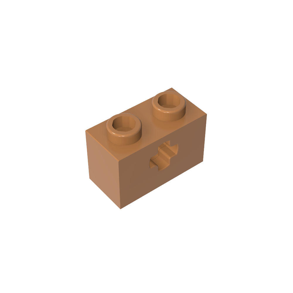 Technic Brick 1 x 2 with Axle Hole Type 1 [+ Opening] and Bottom Pin