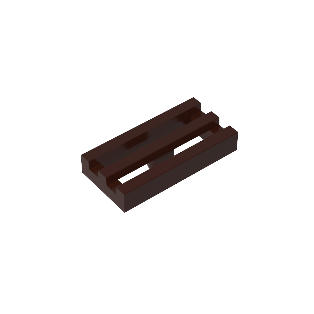 Tile Special 1 x 2 Grille with Bottom Groove