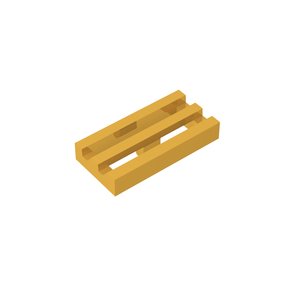 Tile Special 1 x 2 Grille with Bottom Groove