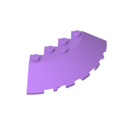 Brick Round Corner 6 x 6 with 33° Slope and Facet Cutout