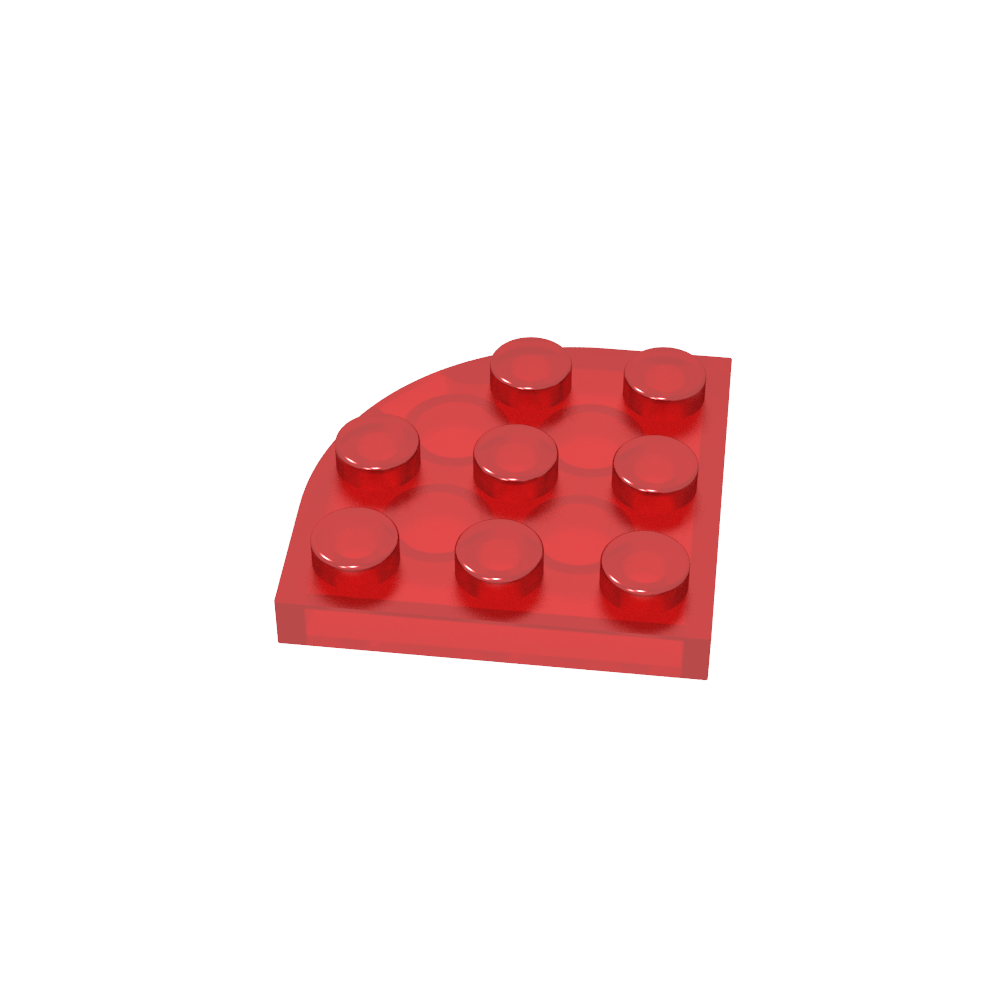 Plate Round Corner 3 x 3-MyGobricks