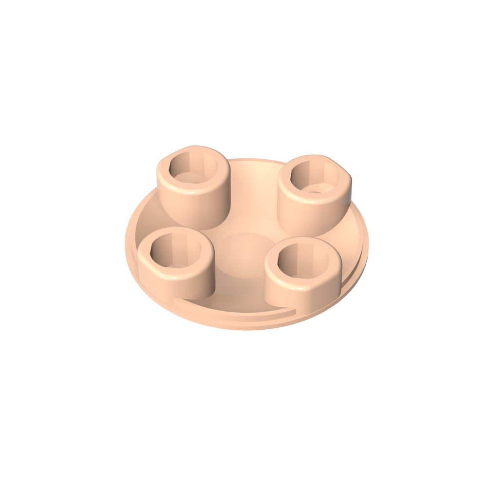 Plate Round 2 x 2 with Rounded Bottom [Boat Stud]