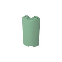 Cylinder Quarter 2 x 2 x 5 (Wall)-MyGobricks