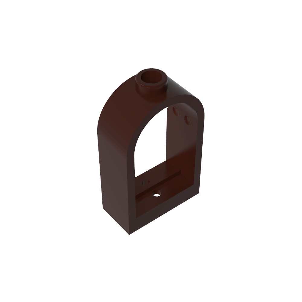 Window 1 x 2 x 2 2/3 with Rounded Top-MyGobricks