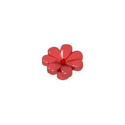 Plant, Flower, Gobricks Figure Accessory with 7 Thick Petals and Pin
