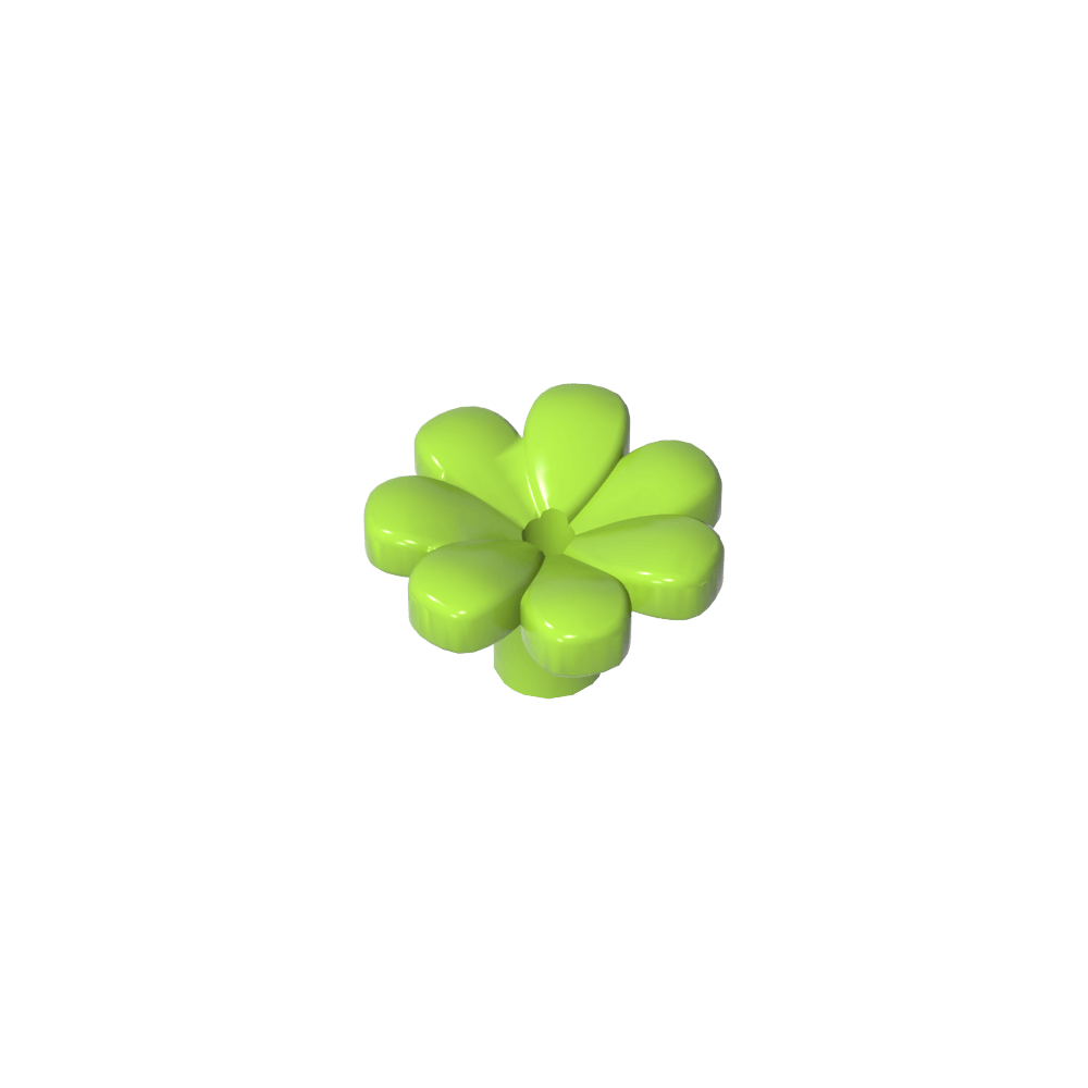 Plant, Flower, Figure Accessory with 7 Thick Petals and Pin