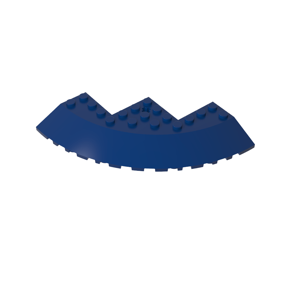 Brick Round Corner 10 x 10 with Slope 33° Edge, Axle Hole, Facet Cutout-MyGobricks