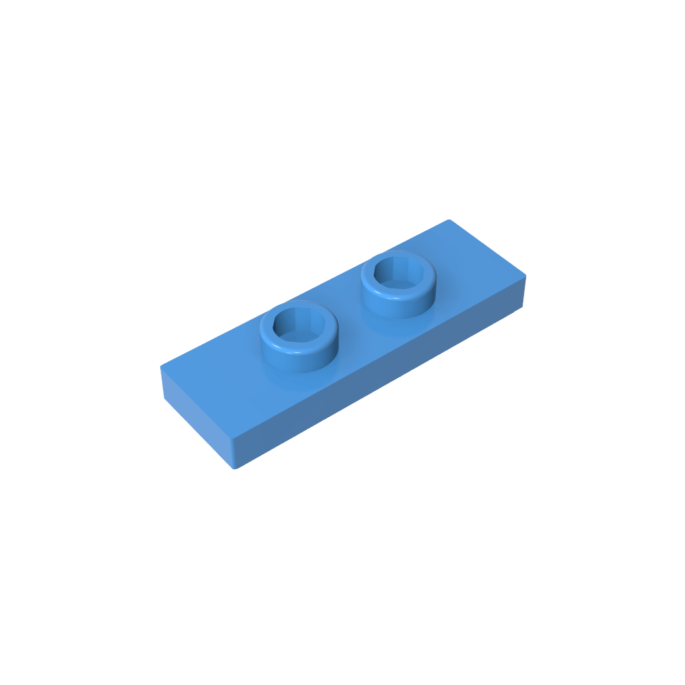 Plate Special 1 x 3 with 2 Studs with Groove and Inside Stud Holder (Jumper)-MyGobricks