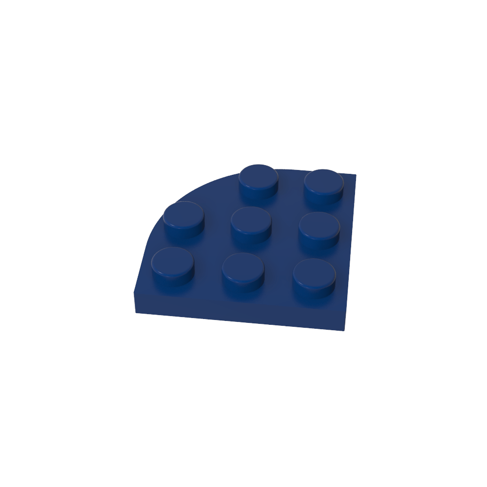 Plate Round Corner 3 x 3-MyGobricks