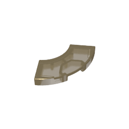 Tile 2 x 2 Curved, Macaroni