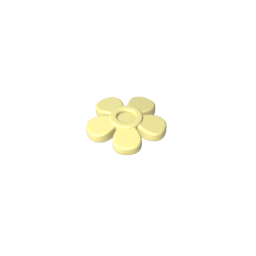 Headwear Accessory Flower with 5 Smooth Petals and Pin