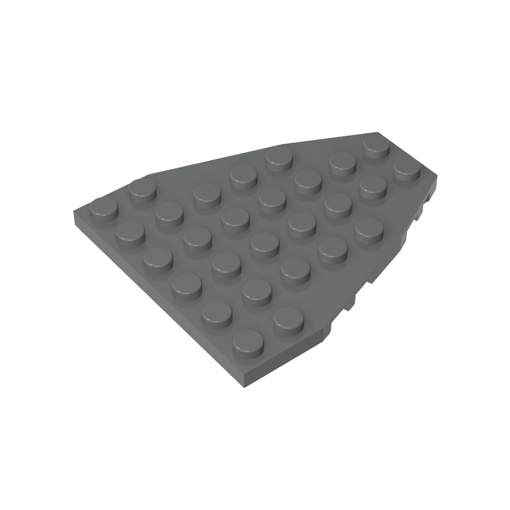 Boat Bow Plate 7 x 6 with Stud Notches-MyGobricks