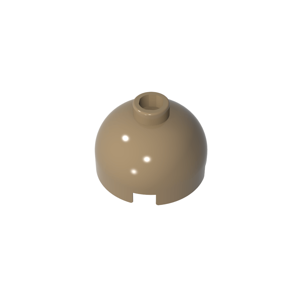 Brick Round 2 x 2 Dome Top - Blocked Open Stud without Bottom Axle Holder-MyGobricks
