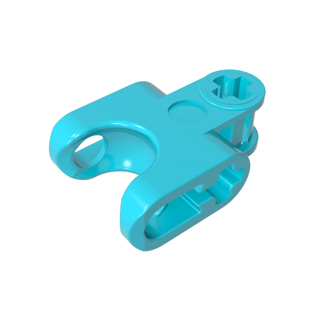 Technic Axle Connector 2 x 3 with Ball Socket, Open Lower Axle Holes-MyGobricks