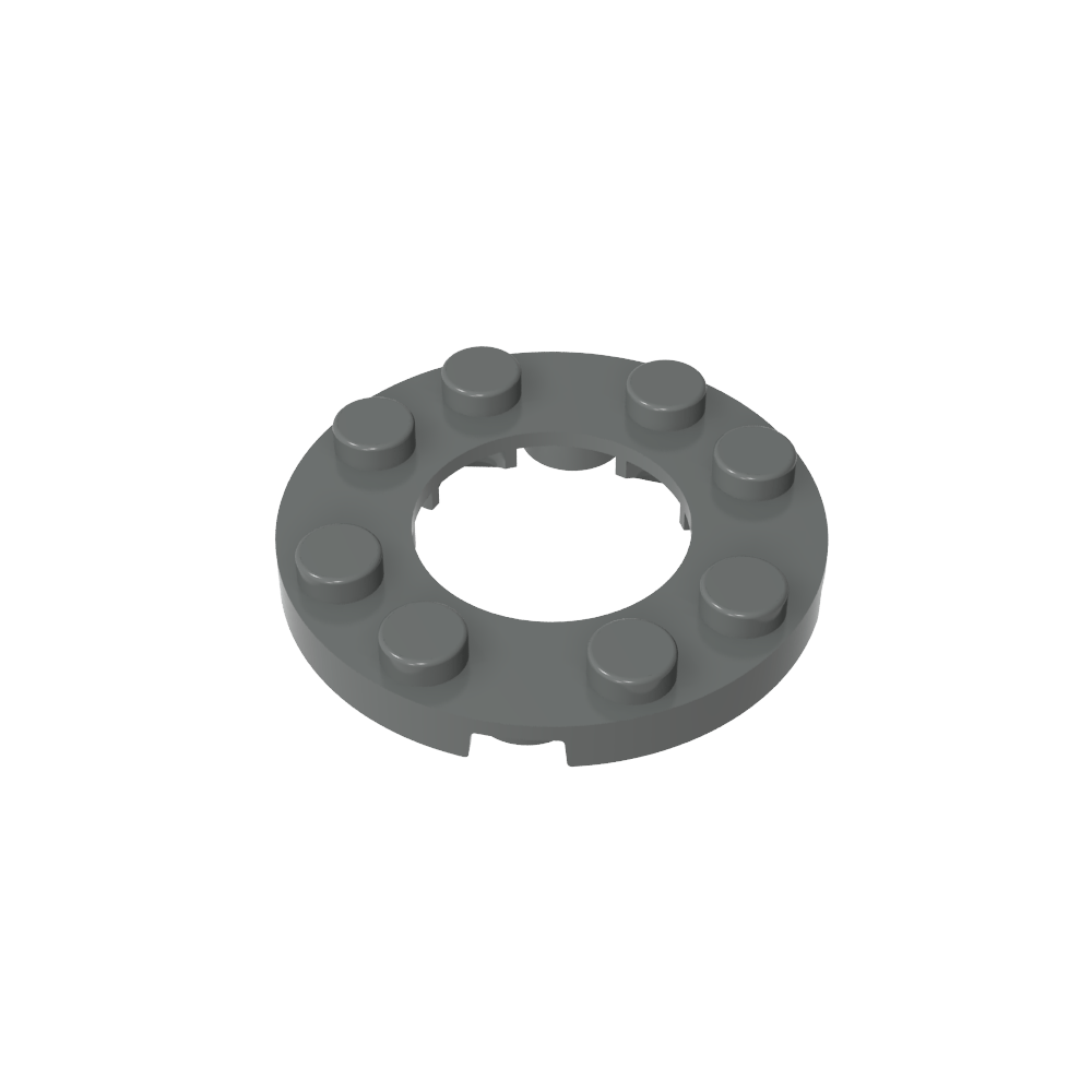 Plate Round 4 x 4 with 2 x 2 Hole-MyGobricks