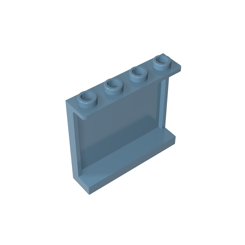 Panel 1 x 4 x 3 [Side Supports / Hollow Studs]-MyGobricks