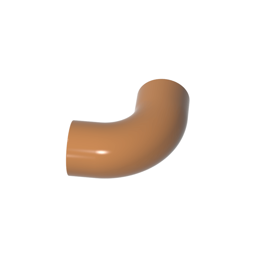 Brick Round 1 x 1 diameter Tube with 90 Degree Elbow (2 x 2 x 1) and Axle Holes (Crossholes) at each-MyGobricks