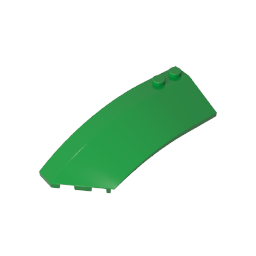 Wedge Curved 8 x 3 x 2 Open Left [Plain]