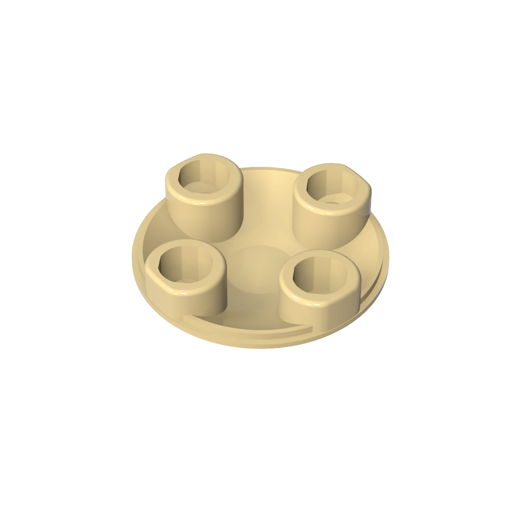 Plate Round 2 x 2 with Rounded Bottom [Boat Stud]