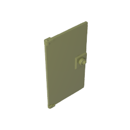 Door 1 x 4 x 6 Smooth with Square Handle Plinth