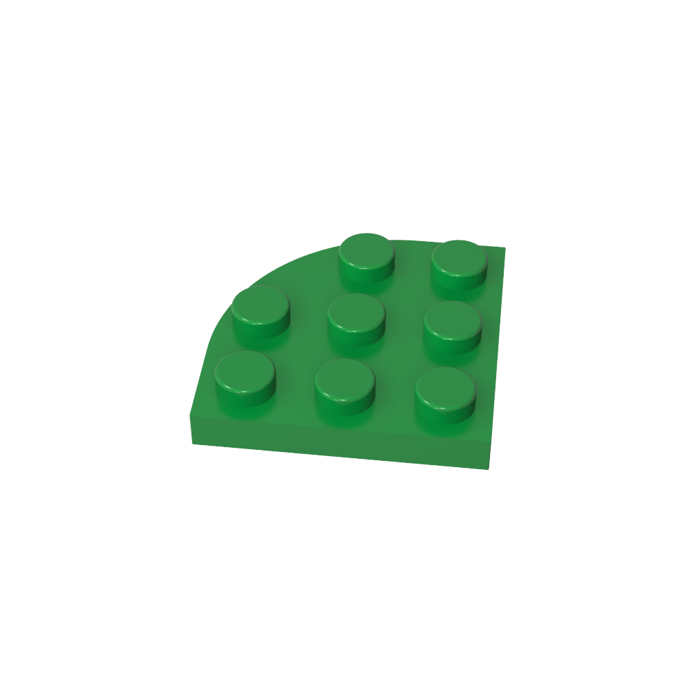 Plate Round Corner 3 x 3-MyGobricks