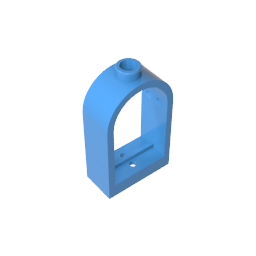 Window 1 x 2 x 2 2/3 with Rounded Top-MyGobricks