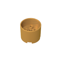 Brick Round 3 x 3 x 2 with Recessed Center with 2 x 2 Studs and Axle Hole