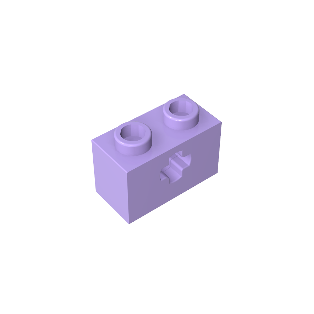 Technic Brick 1 x 2 with Axle Hole Type 1 [+ Opening] and Bottom Pin
