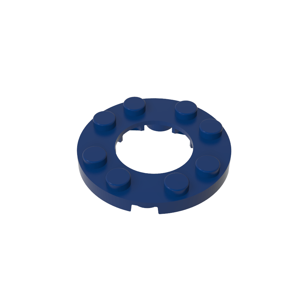 Plate Round 4 x 4 with 2 x 2 Hole-MyGobricks