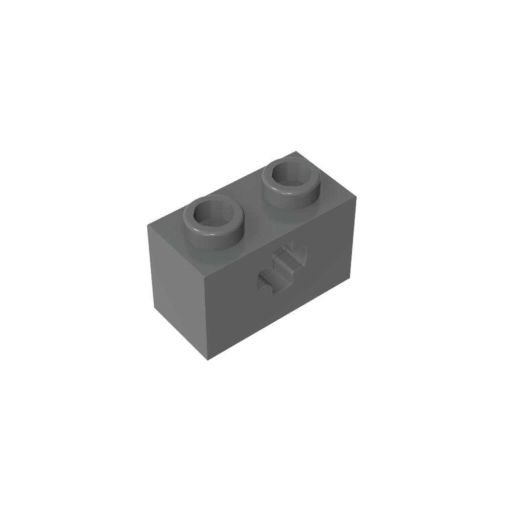 Technic Brick 1 x 2 with Axle Hole Type 1 [+ Opening] and Bottom Pin
