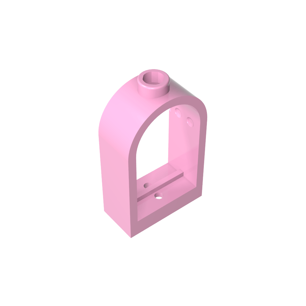 Window 1 x 2 x 2 2/3 with Rounded Top-MyGobricks