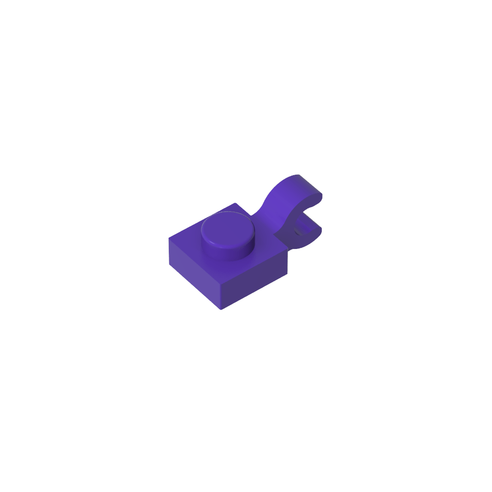 Plate Special 1 x 1 with Clip Horizontal [Thick U Clip]-MyGobricks