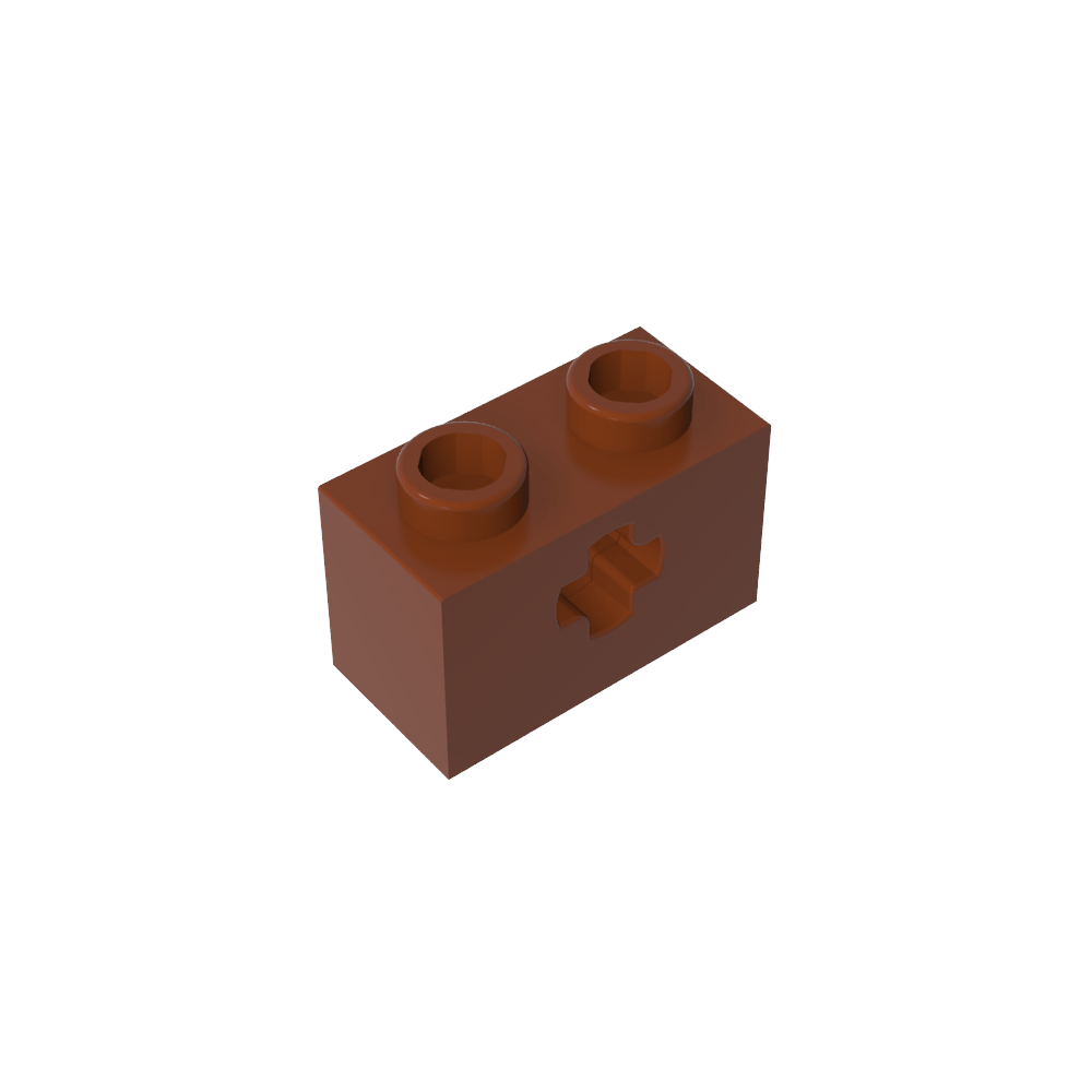 Technic Brick 1 x 2 with Axle Hole Type 1 [+ Opening] and Bottom Pin
