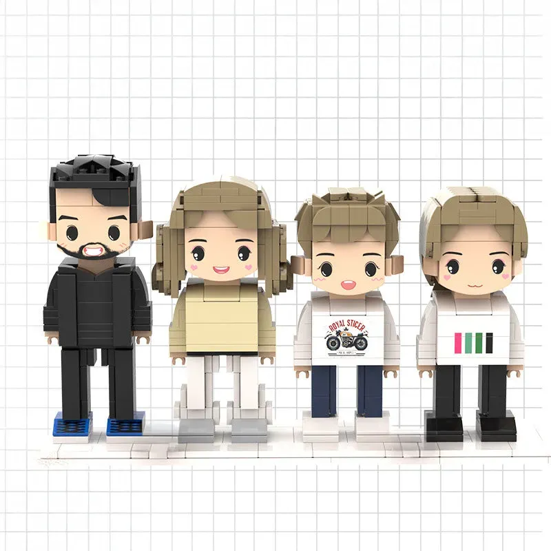 Full Body Custom Brick Figures, Small Particle Block Toy Brick, Custom Set - Choose 1, 2, 3, or 4 Figures