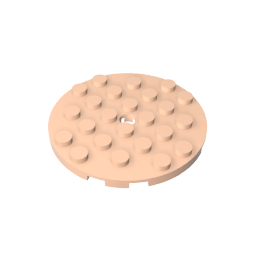 Plate Round 6 x 6 with Hole