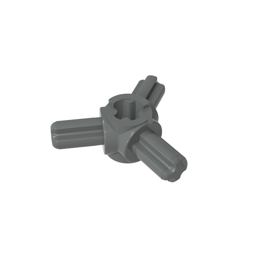 Technic Axle Connector Hub with 3 Axles at 120°-MyGobricks
