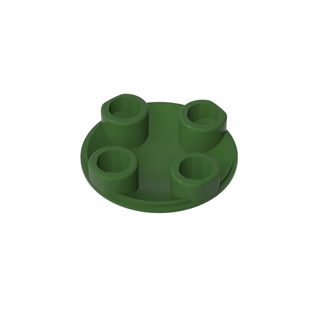 Plate Round 2 x 2 with Rounded Bottom [Boat Stud]