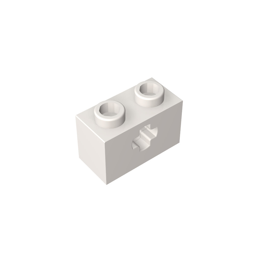 Technic Brick 1 x 2 with Axle Hole Type 1 [+ Opening] and Bottom Pin