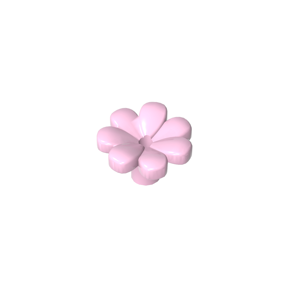 Plant, Flower, Figure Accessory with 7 Thick Petals and Pin