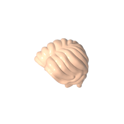 Gobricks figure, Hair Short Wavy with Center Part-MyGobricks