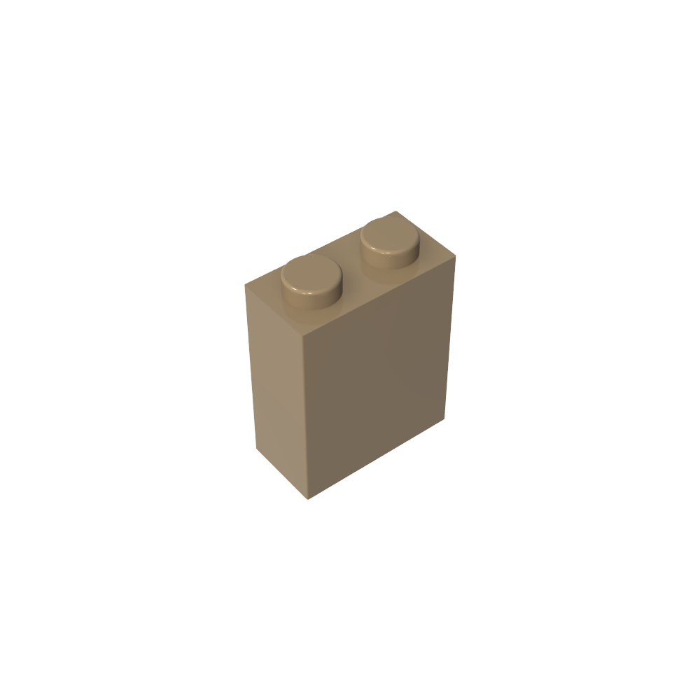 Brick 1 x 2 x 2 with Center Pin-MyGobricks