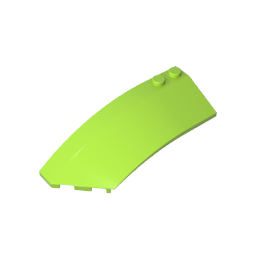 Wedge Curved 8 x 3 x 2 Open Left [Plain]