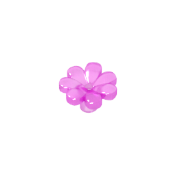 Plant, Flower, Gobricks Figure Accessory with 7 Thick Petals and Pin